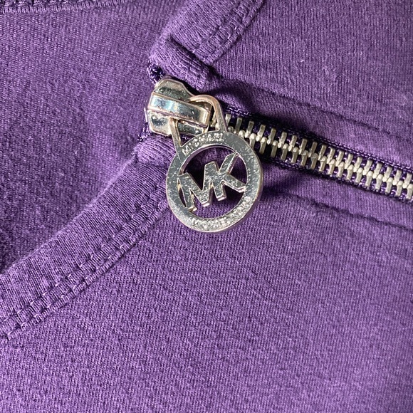 Michael Kors Purple Sweatshirt with Zipper Detail - Picture 2 of 5
